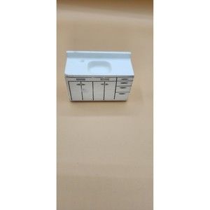 Vtg Strombecker Dollhouse Miniature Kitchen Sink Cabinet